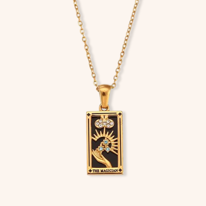 Knight of Cups Tarot Card Necklace