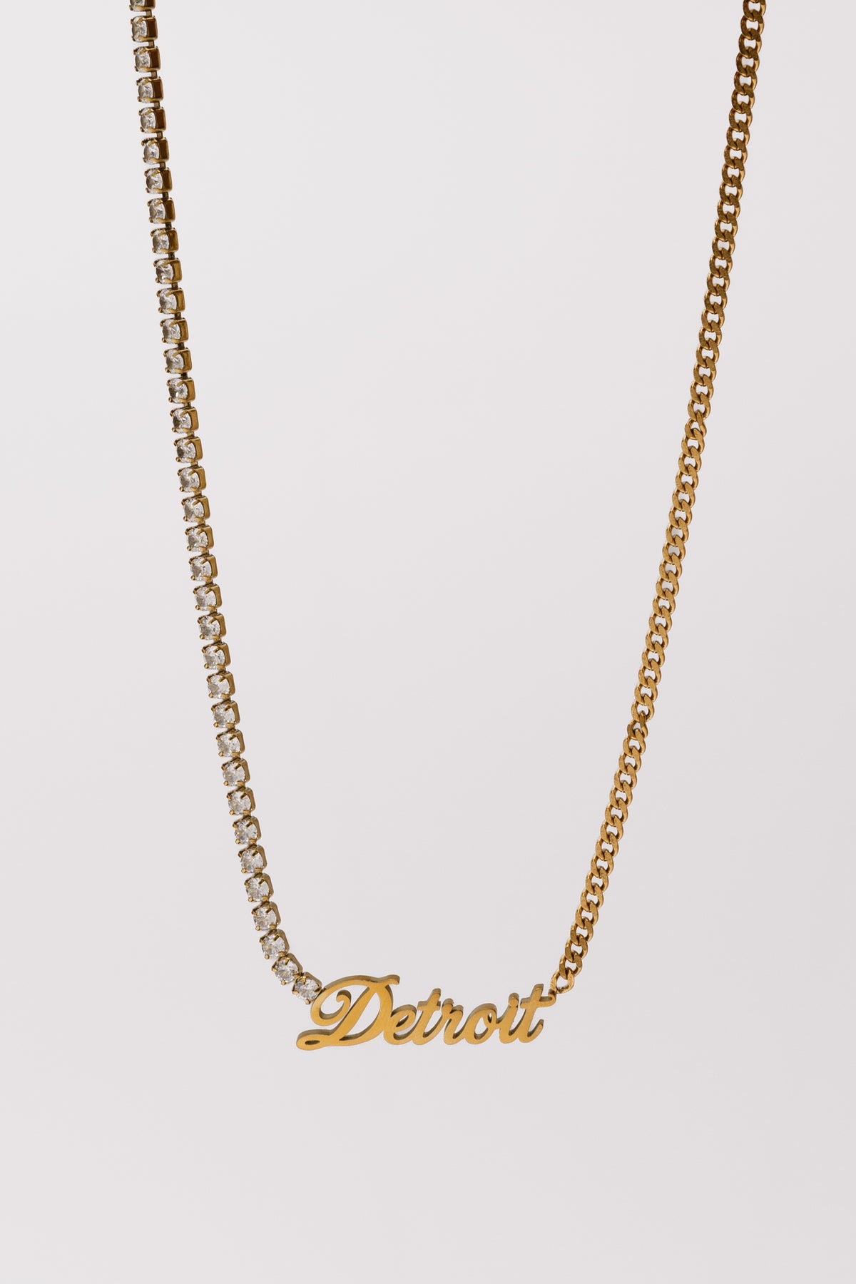 Detroit Half Tennis Necklace