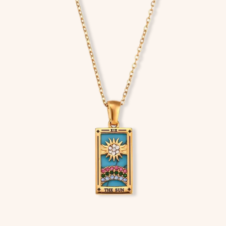 The Lovers Tarot Card Necklace