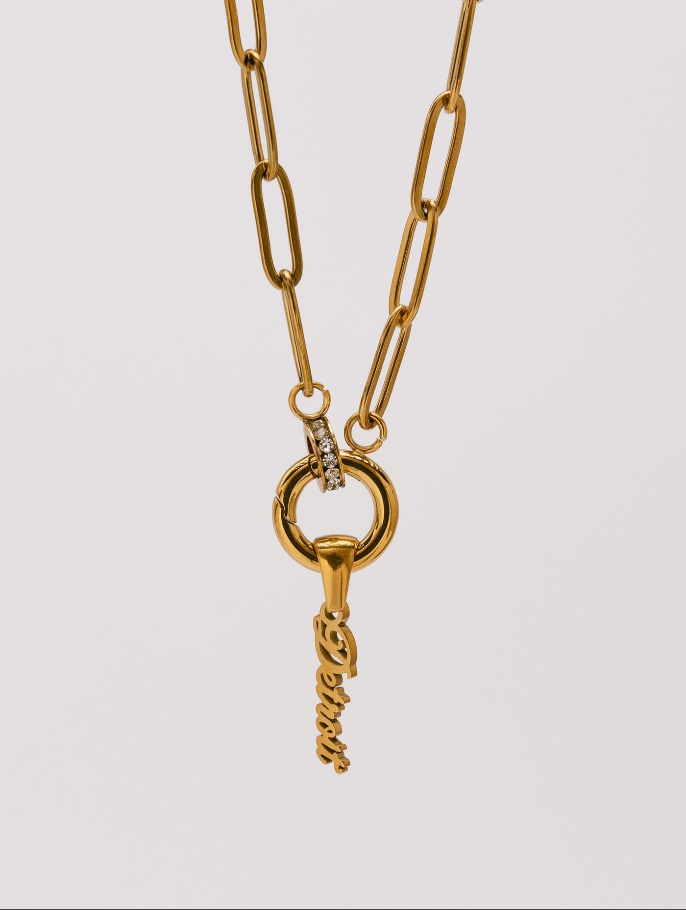 Detroit Pavé Loop Necklace