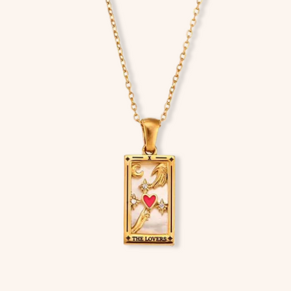 The Lovers Tarot Card Necklace