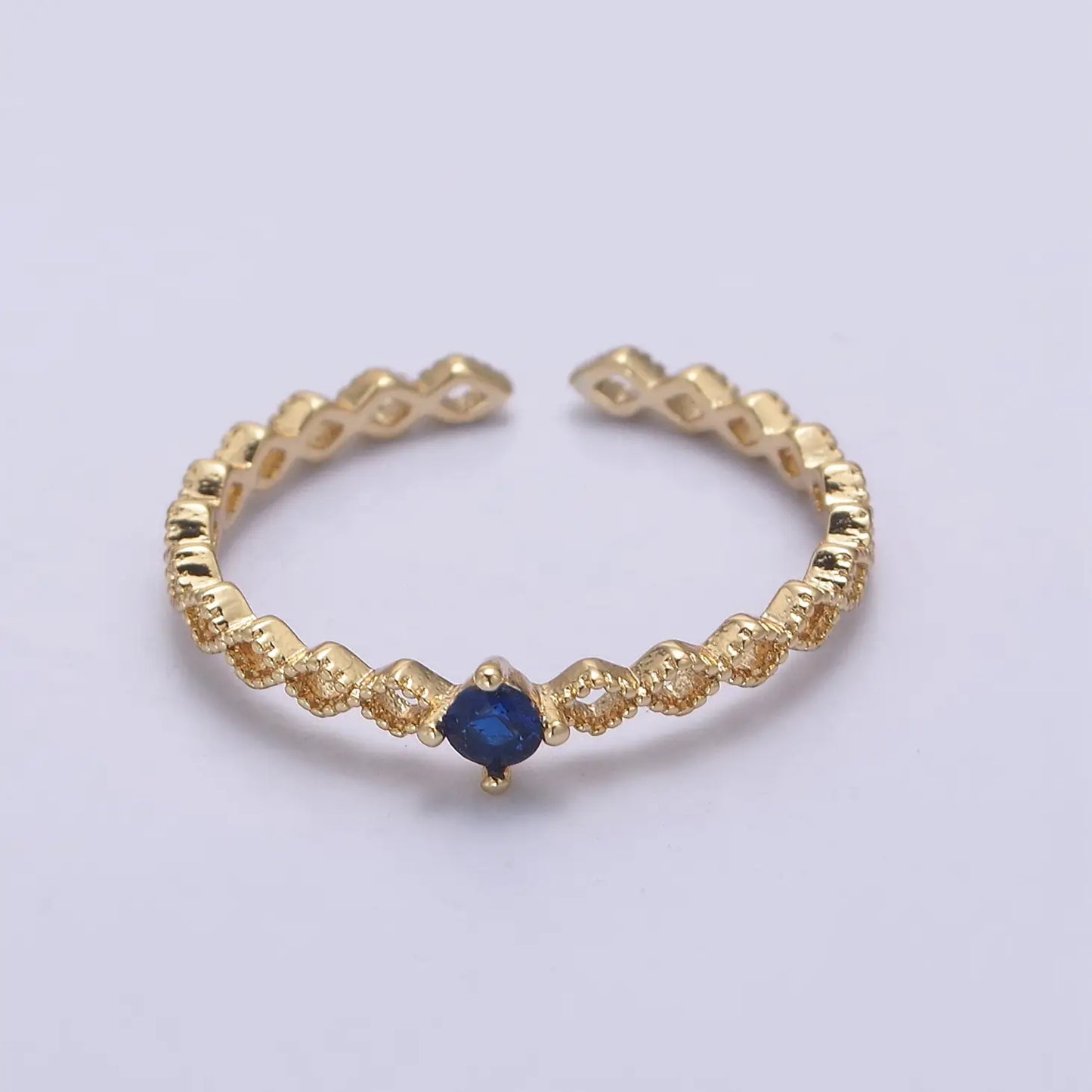 Minimalist Princess Gold Stacking Ring