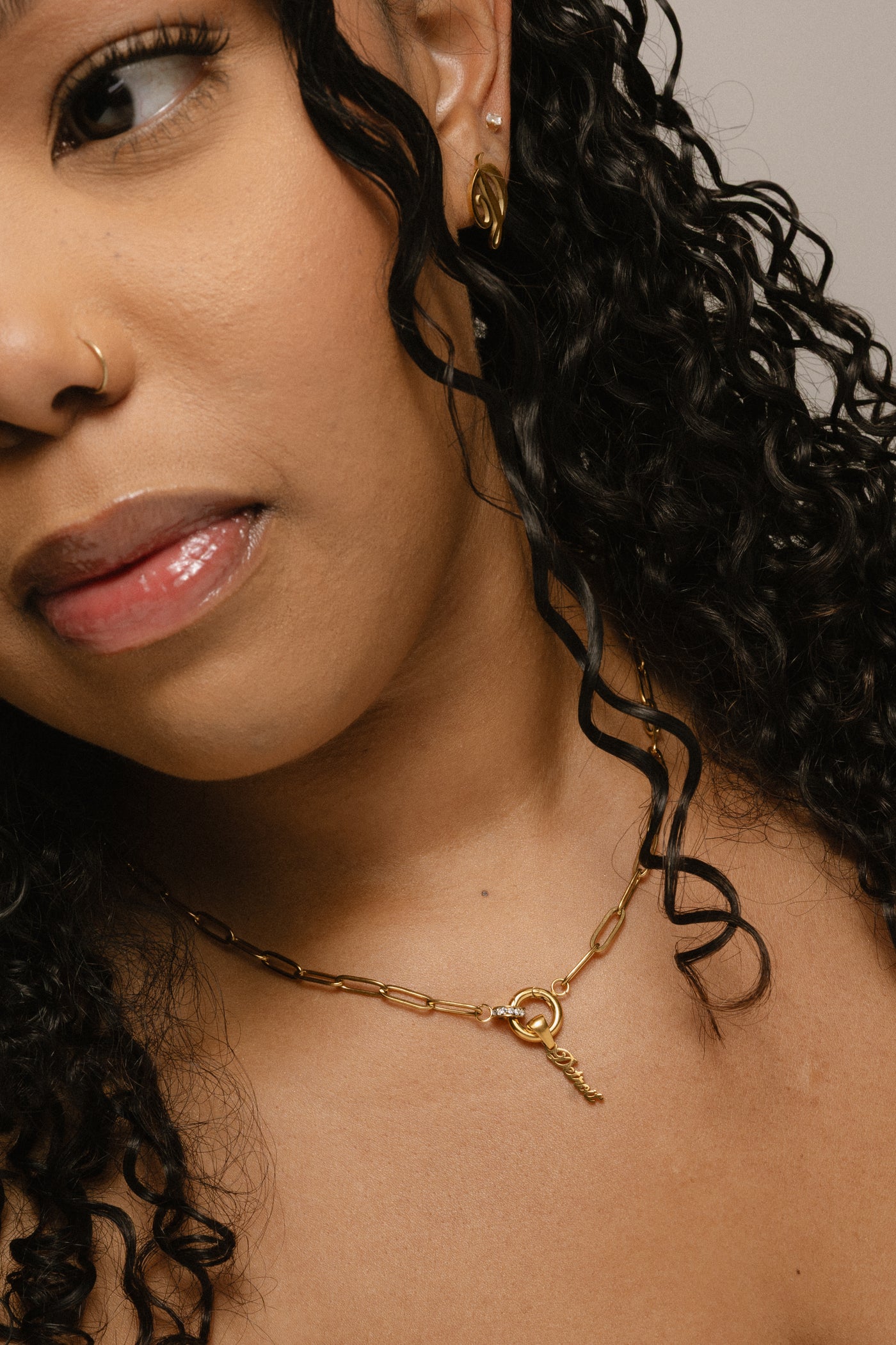 Detroit Pavé Loop Necklace