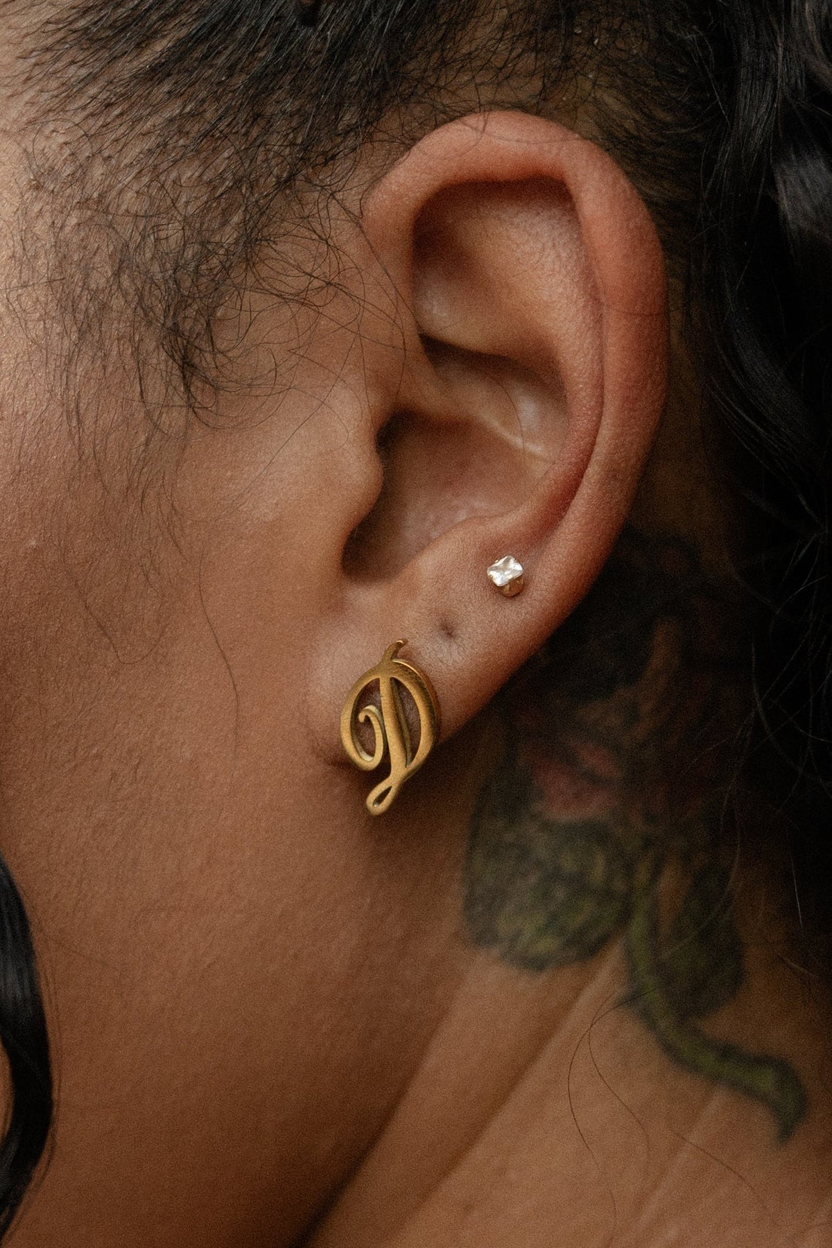 Detroit "D" Stud Earrings