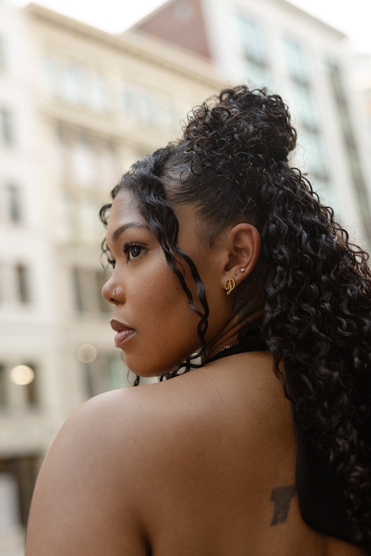 Detroit "D" Stud Earrings