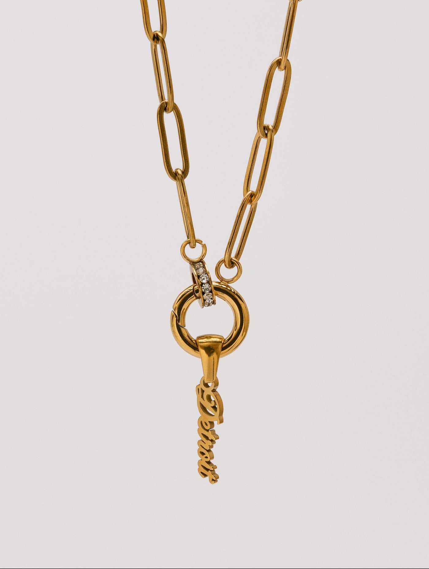 Detroit Pavé Loop Necklace