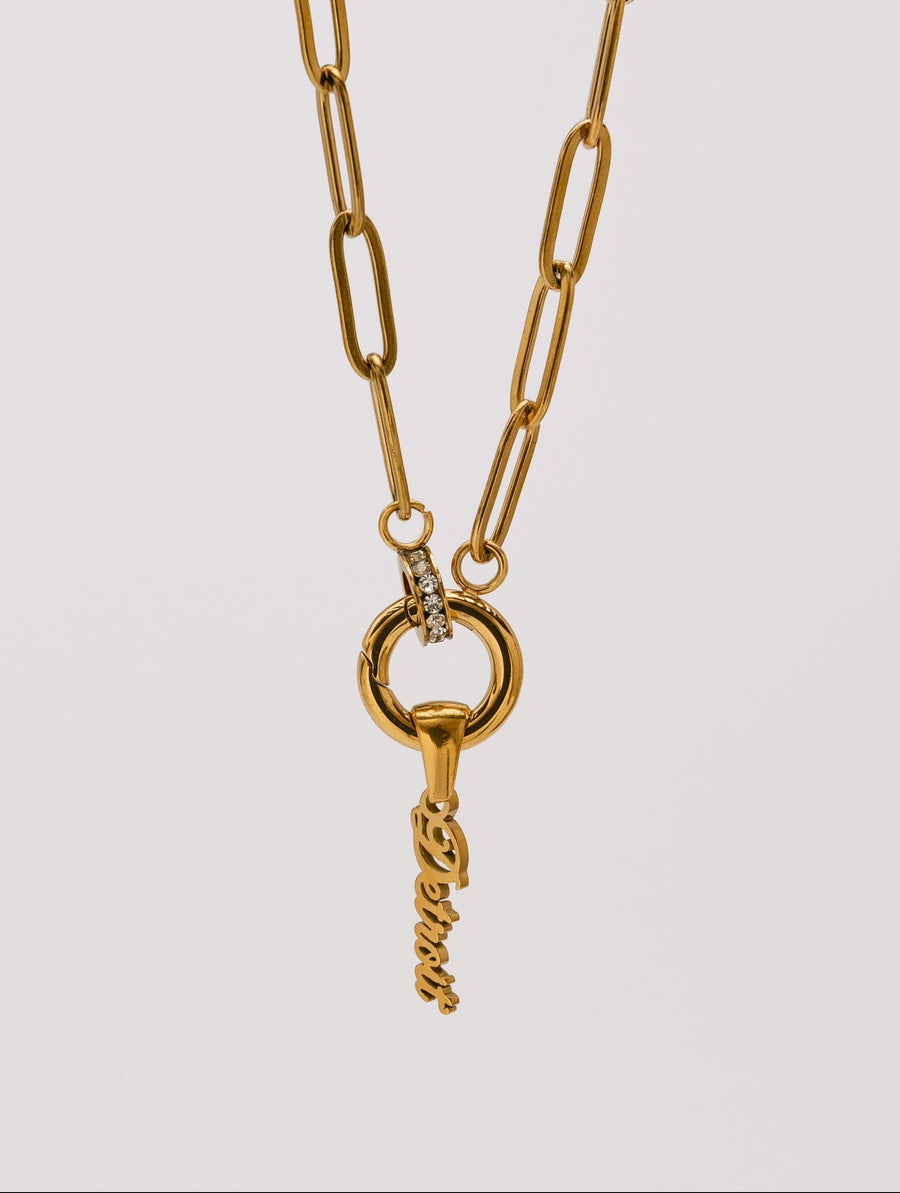 Detroit Pavé Loop Necklace