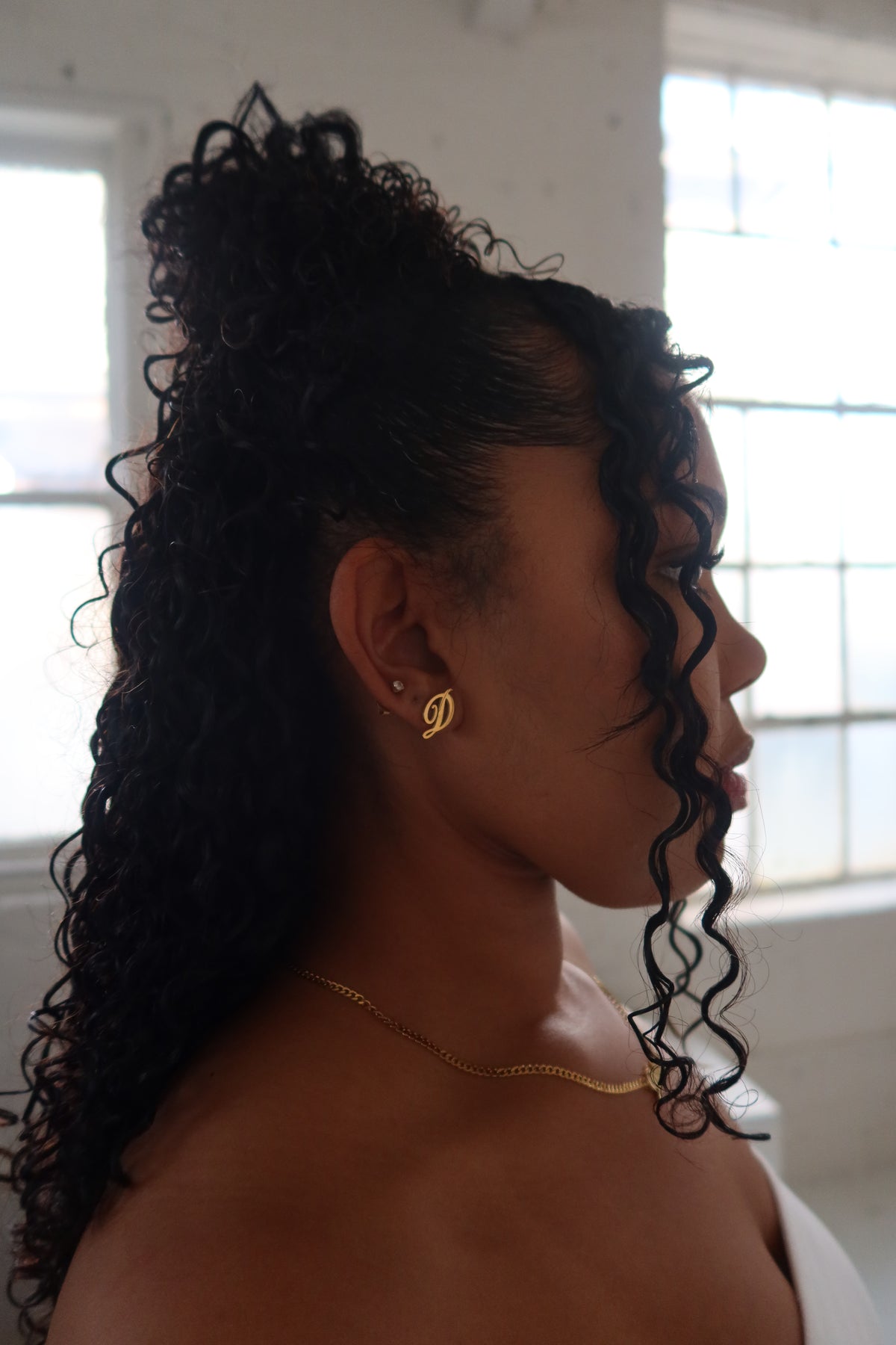 Detroit "D" Stud Earrings