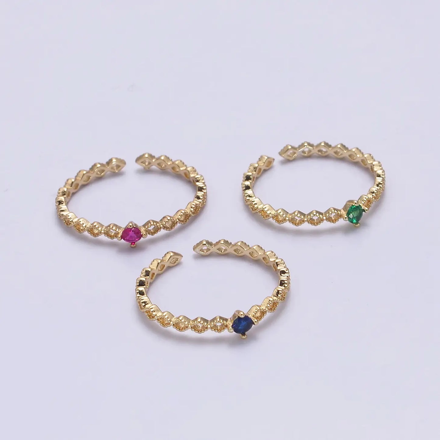 Minimalist Princess Gold Stacking Ring