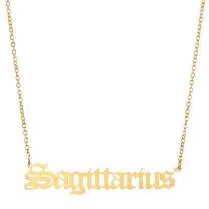 18K Gold Zodiac Necklace Sagittarius