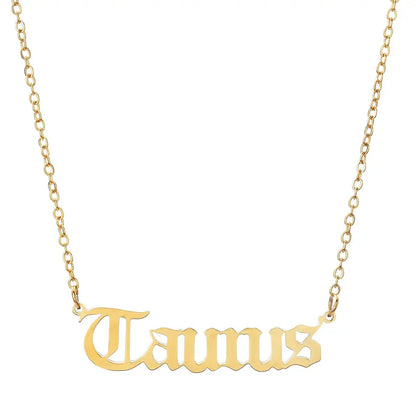 18K Gold Zodiac Necklace Taurus