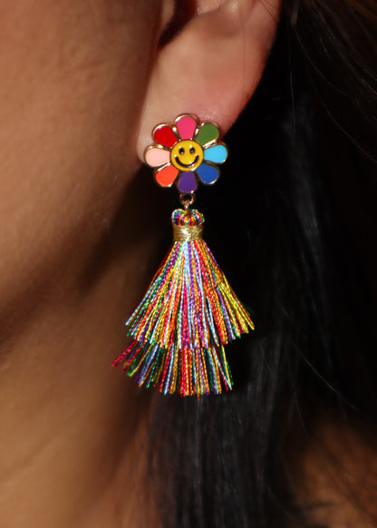 *RESTOCKED!* Brighter Days Rainbow Tassel Earrings