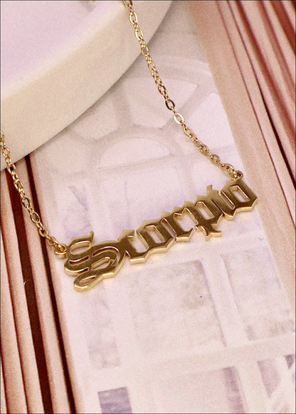 18K Gold Zodiac Necklace Scorpio