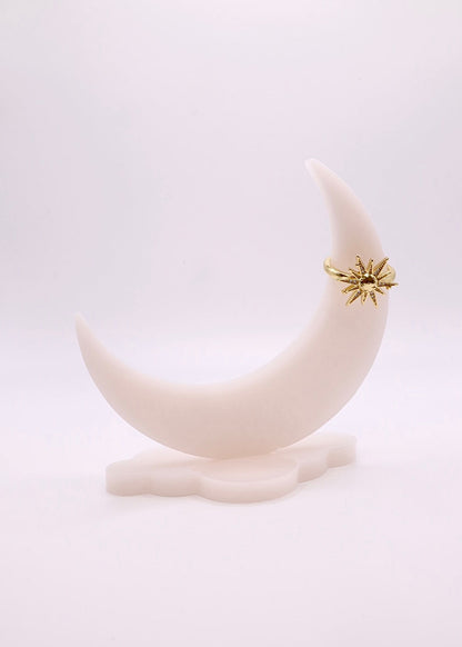 Moon Ring Holder in Beige