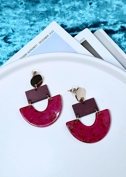 Viva Magenta Geo Earrings