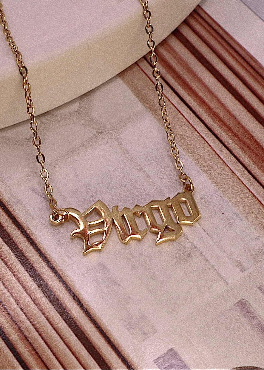 18K Gold Zodiac Necklace Virgo