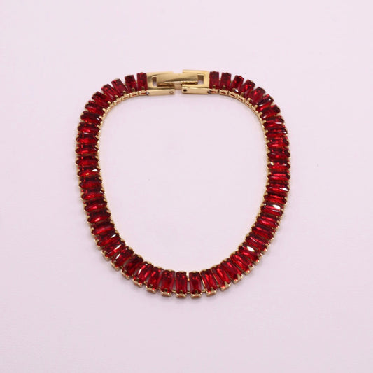 18K Gold Tennis Bracelet in Scarlett